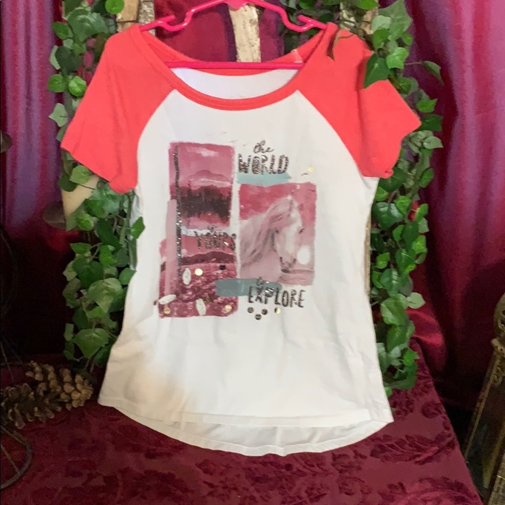 Justice unicorn shirt sleeve T-shirt